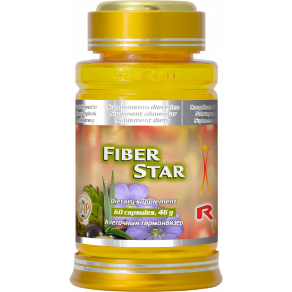 Fiber star - rostlinná vláknina z psyllia, artyčok na játra, aloe pro detoxikaci, hořec na trávení