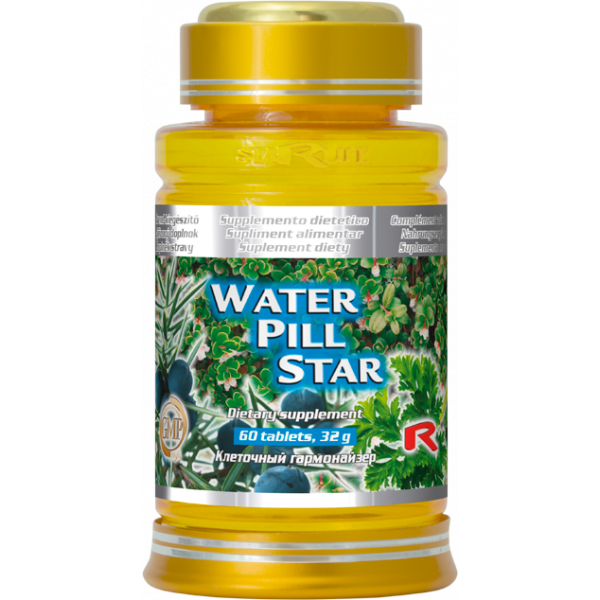 Water pill star - medvědice, petržel  a jalovec na ledviny, močový měchýř,  podpora vylučování vody z organismu. Bylinný porodukt