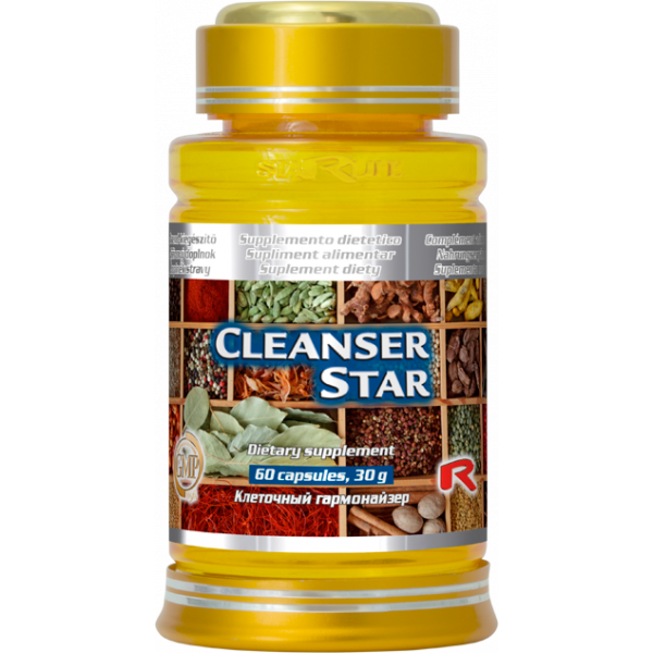 Cleanser star - Aloe vera, anýz, přeslička, lactobacilly pro zdravé trávení, podporu vylučování  a detoxikaci
