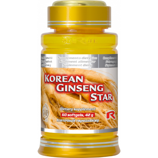 Korean Ginseng star, Ženšen, vytrvalost, kondice, vitalita, energie